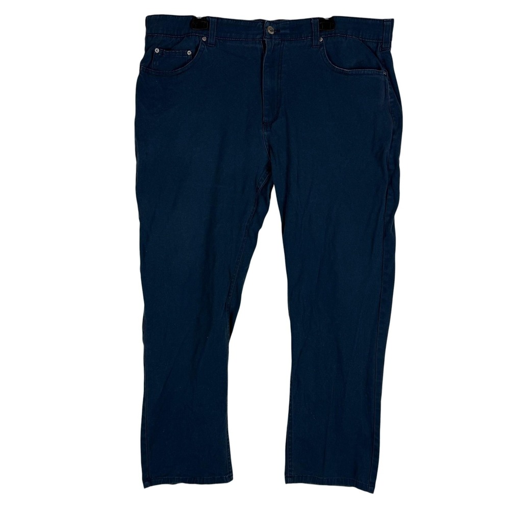 IRON CO Jeans Mens 40x30 Blue Dark Wash Regular‎ Straight Denim Stretch I769164S
